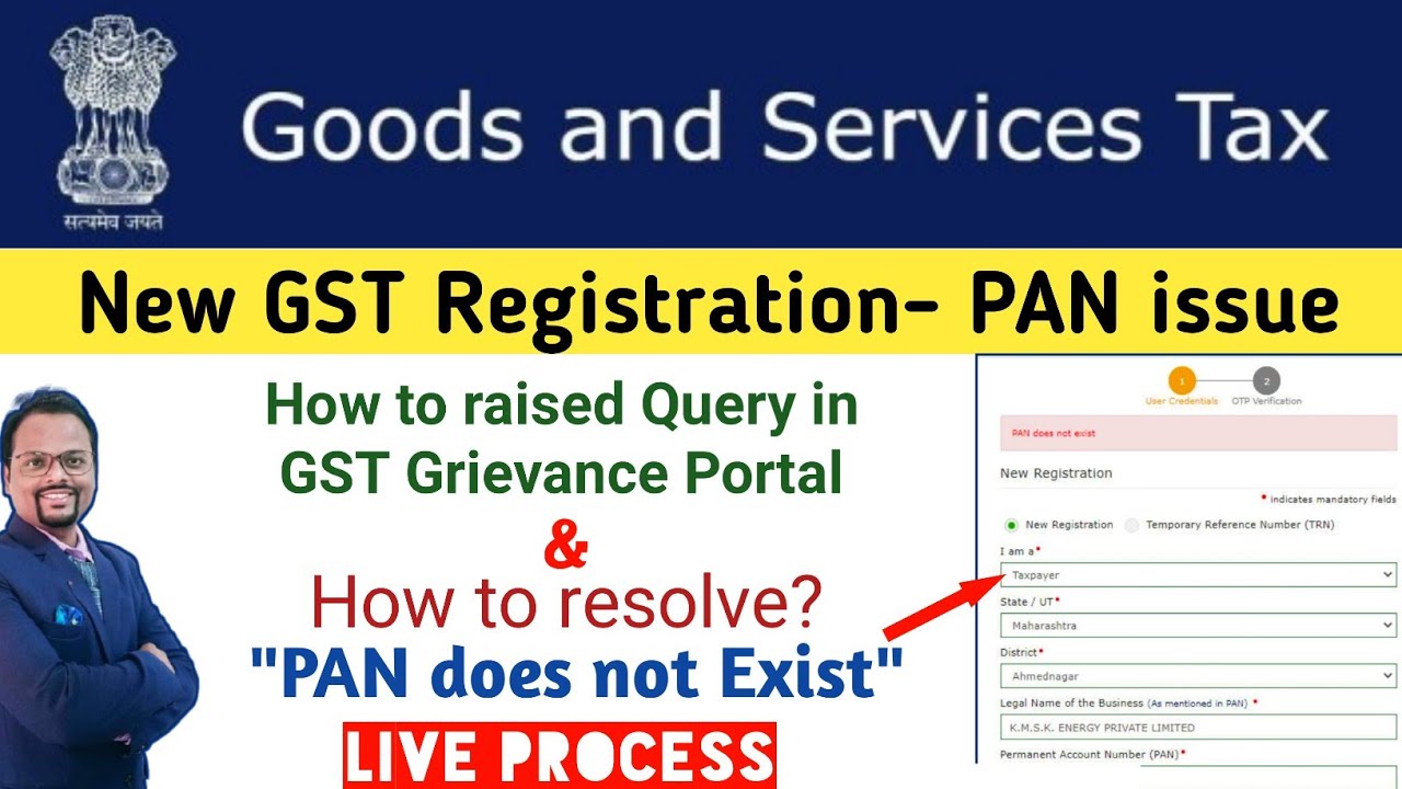 New Registration मे PAN issueHow to resolve PAN issue in New Gst