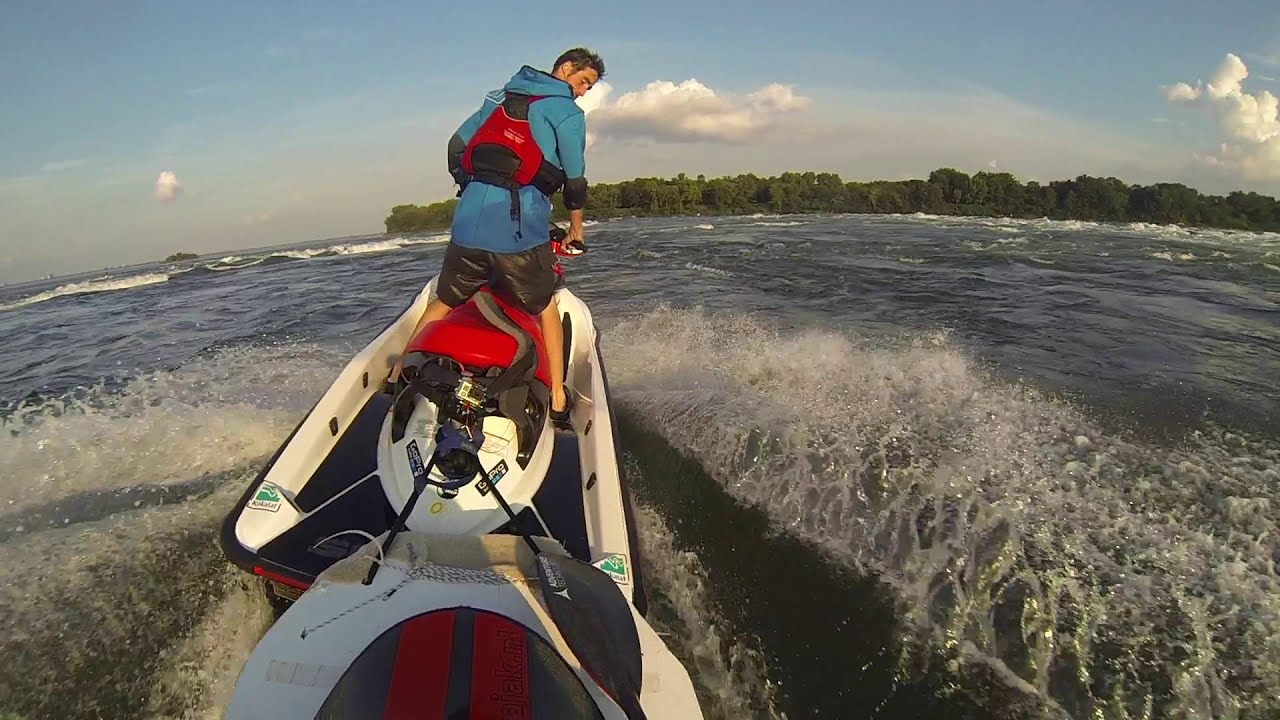 Montreal kayaking; kayak on a jetski YouTube