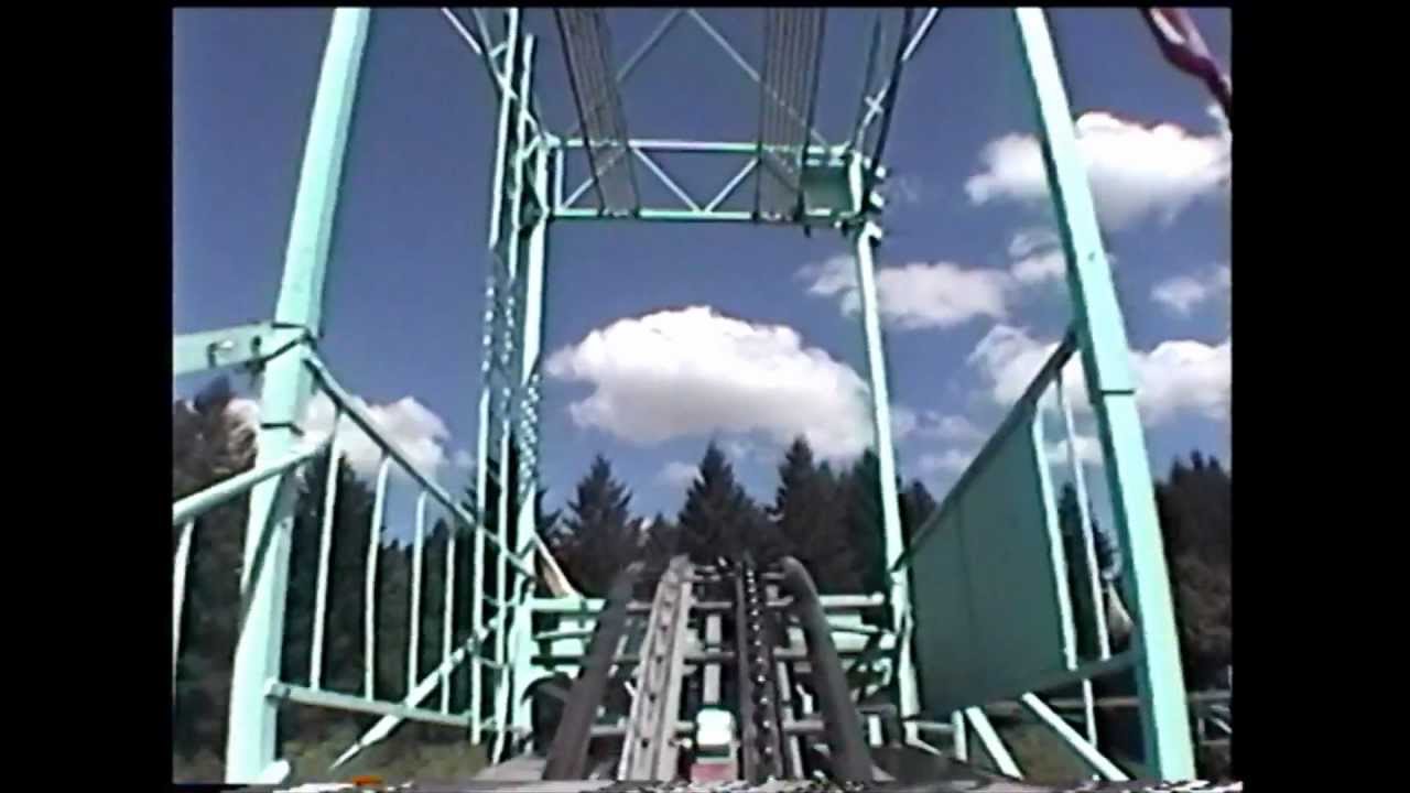 The Ripper Roller Coaster Front Seat POV 1999 Thrill-Ville USA Turner ...