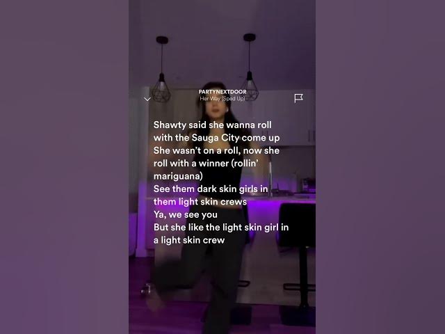 her way (sped up) lyrics