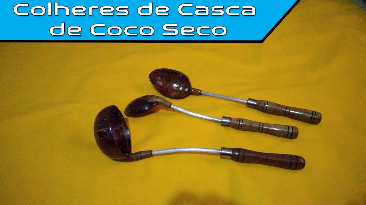 Artesanato | Colheres de Casca de Coco Seco