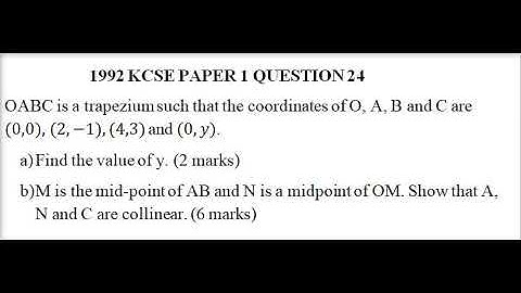 1992 KCSE PAPER 1 QUESTION 24