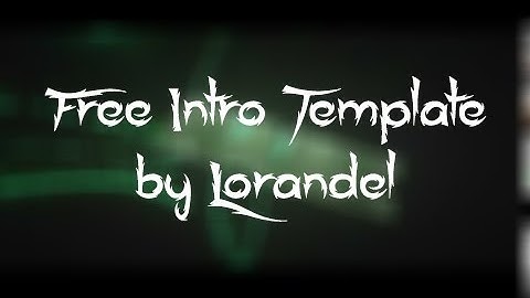 Free Intro Template | Lorandel | C4D/AE | 60fps