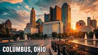 Columbus Ohio Driving Tour, USA; Downtown Columbus 4k