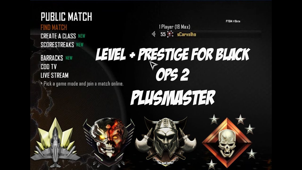 Level + Prestige for Black Ops 2 (PlusMaster) YouTube