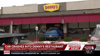 Car crashes into Denny's in Scott Township, Pennsylvania