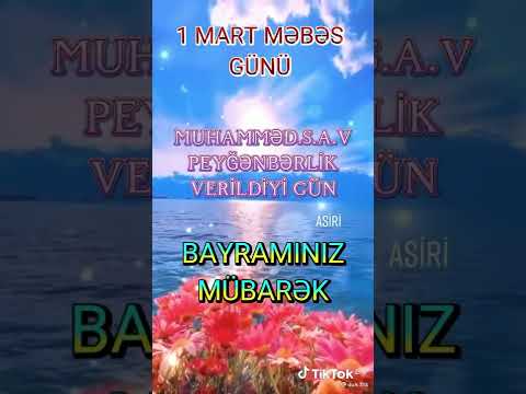 Whatsapp ucun dini status Mebes gunu Bayraminiz mubarek🌹💞01.03.2022