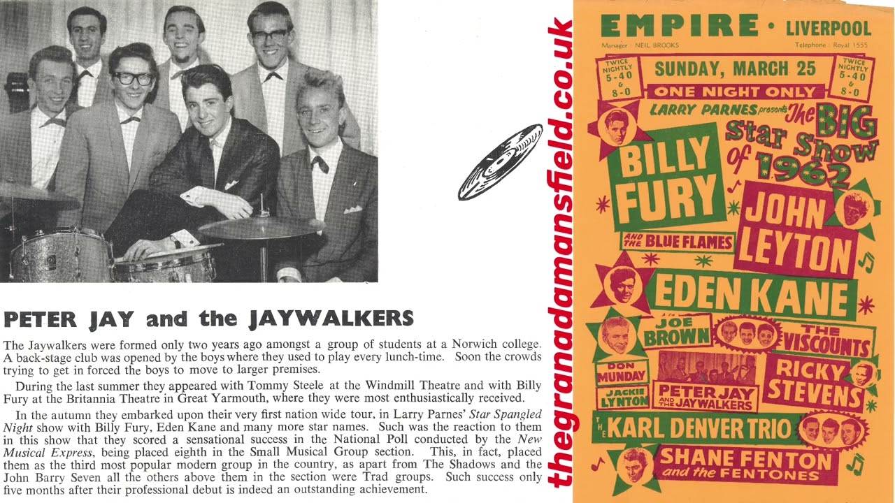 Peter Jay Remembers The Big Star Show Of 1962 Tour featuring Billy Fury