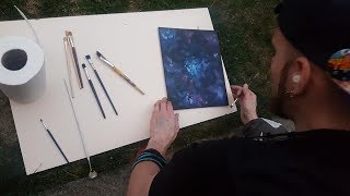 NEBULA / SPACE Oil painting in PROCESS #2