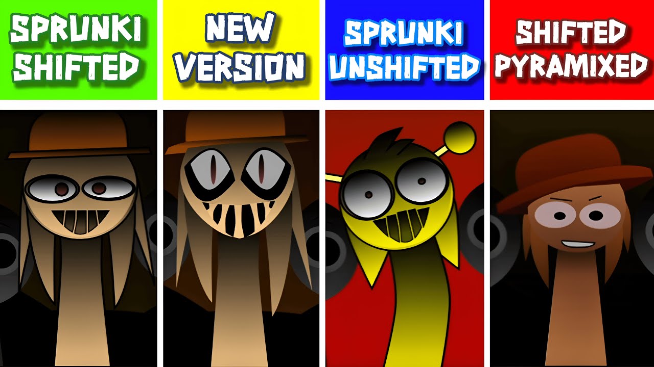 Incredibox Sprunki Shifted but Pyramixed VS Unshifted VS SPRN Shifted New Version