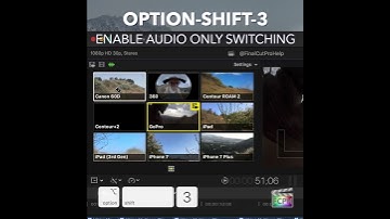 Final Cut Pro Shortcut | Option-Shift-3 | Enable Audio Only Switching