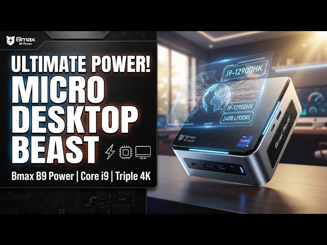 Bmax B9 Power Mini PC Review – Intel i9-12900HK, 24GB RAM, 1TB SSD