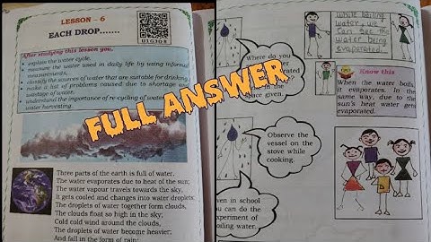 ||4th std|| lesson -6 Each Drop☔|| Full answer 🐼