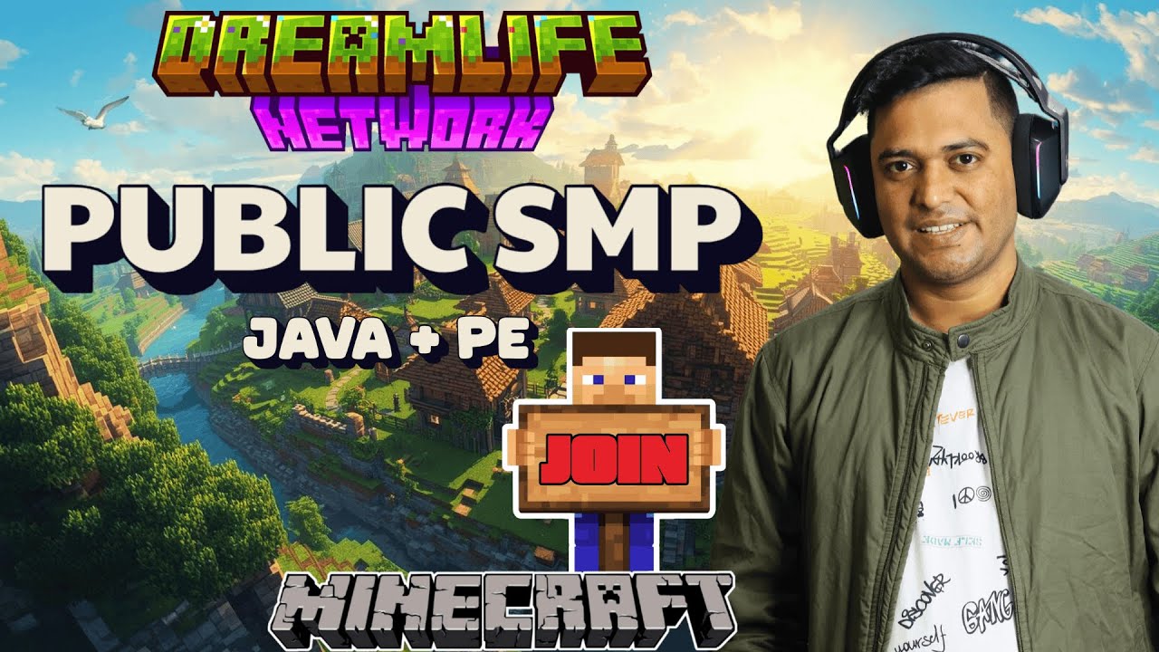 Minecraft SMP Live !! Any one Can join Public Server PE + JAVA - YouTube