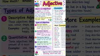 📚 Adjective| Definition & Examples | English Grammar #learnenglish