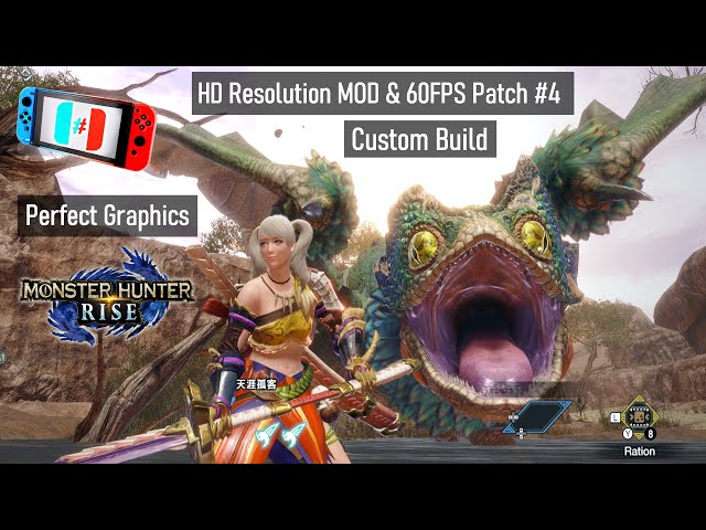 Monster Hunter Rise v 3.9.1 { 60FPS Mod }, Ryujinx PR