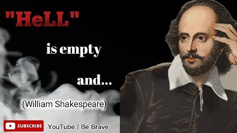 Hell is empty and..|(William Shakespeare) | famous quotes | must watch | #trending #viral