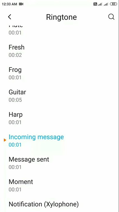 Mi Incoming SMS Tone