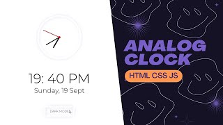 Build an Analog Clock Speed Code | HTML CSS Javascript screenshot 3