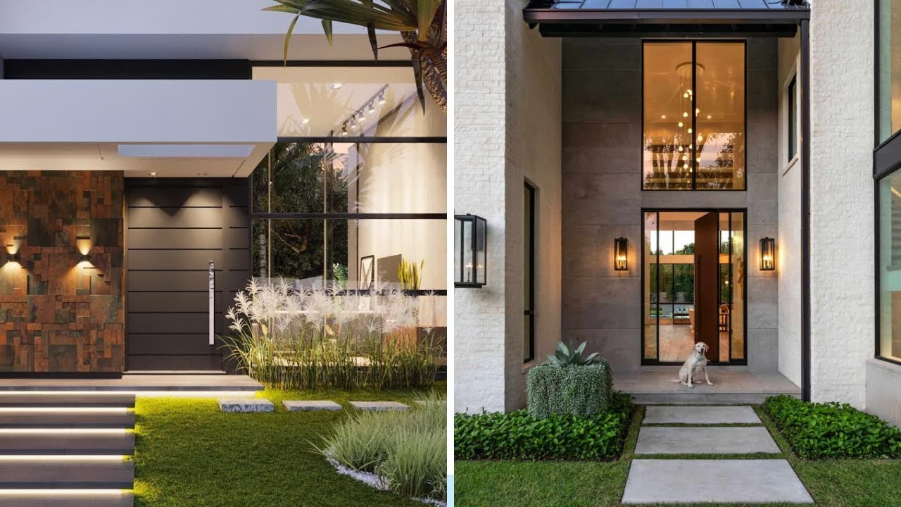 Top Modern Front wall Decoration Ideas Latest Home Front Tile Designs