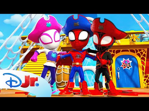 Spidey Pirates vs Green Goblin | &quot;Webs Ahoy&quot; Song 🎶 🏴‍☠️ | Spidey and his Amazing Friends @disneyjr​