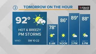 Cleveland weather: Cold front tomorrow set to trigger storms in Northeast Ohio