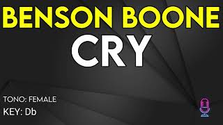 Benson Boone - Cry - Karaoke Instrumental - Female