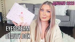 JANUARY 2023 EYESCREAM BEAUTY BOX UNBOXING | SUBSCRIPTION UNBOXING YOU NEED | HOTMESS MOMMA MD