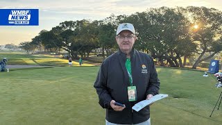 Local pastor introducing pros and celebs at ONEflight Myrtle Beach Classic Pro-Am