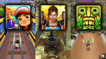 Subway Surfers Buenos Aires Vs Lara Croft Relic Run Vs Temple Run 2 Earth Day - Endless Run GamePlay