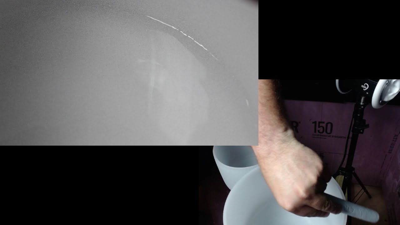 Crystal Singing Bowls, Macro Lens on Water, Tuning Fork