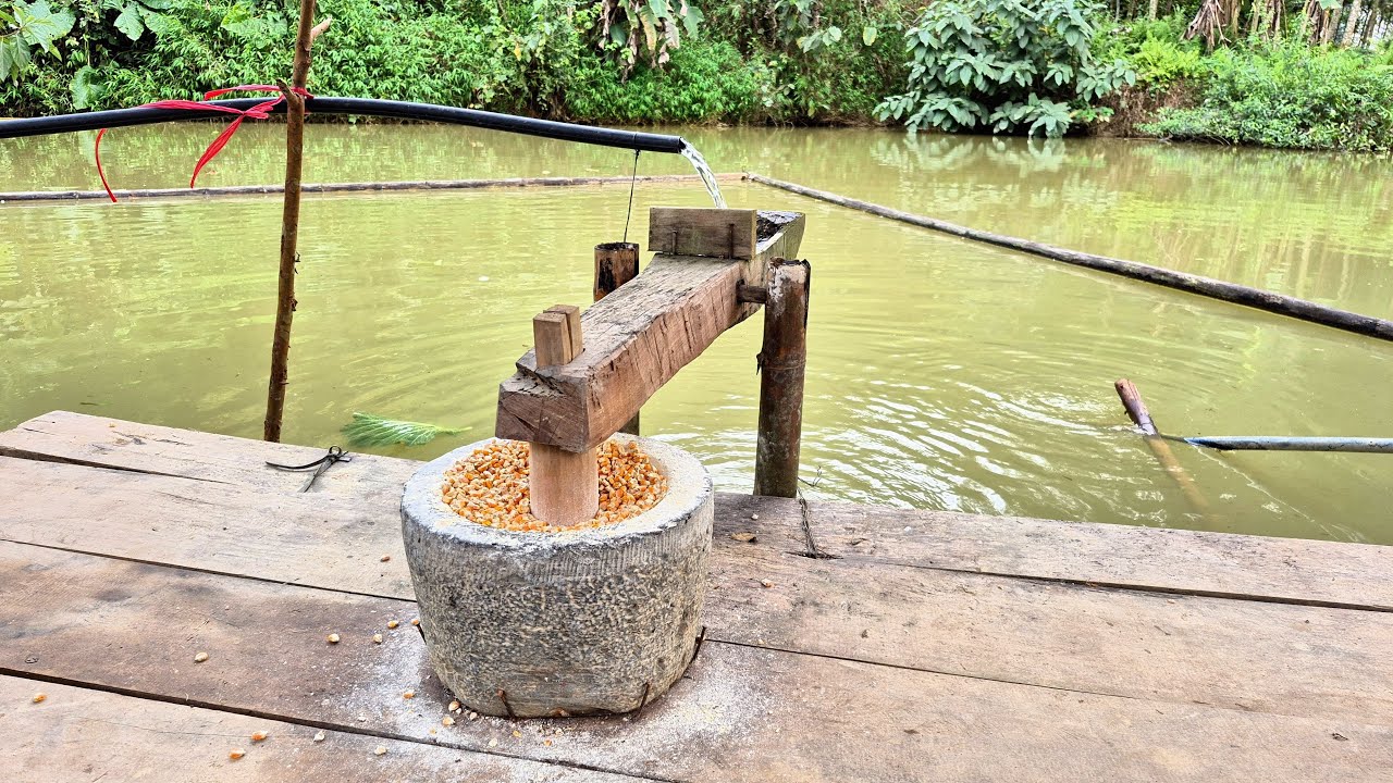 water-powered corn mill