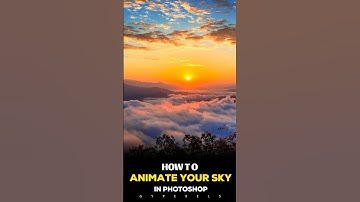 How to animate your sky in photoshop - Photoshop tutorials #shorts
