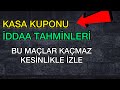 KASA KUPONU VE BANKO MAÇLAR.. 17 OCAK 2021 İDDAA TAHMİNLERİ