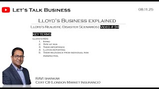 Lloyd’s Realistic Disaster Scenarios or RDS