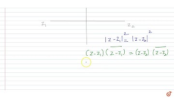 If  `z_1 and z_2` are two complex numbers, then the equation of the perpendicular bisector of