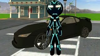 Black Iron Stickman Rope Hero City Gangstar Mafia - Gameplay Trailer (Android Game) screenshot 5