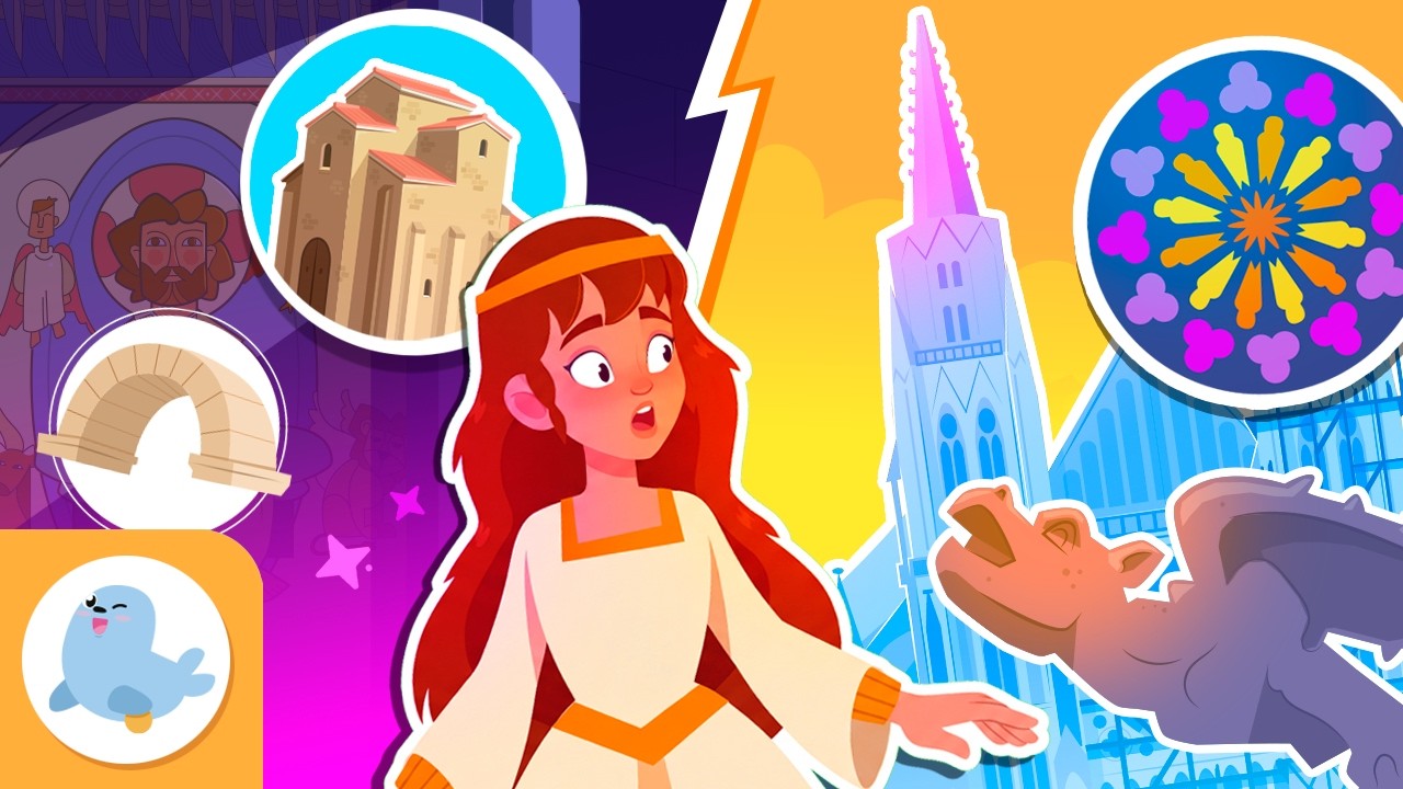 ROMANESQUE AND GOTHIC ART for Kids ⛪ Compilation 🏰✨ - YouTube
