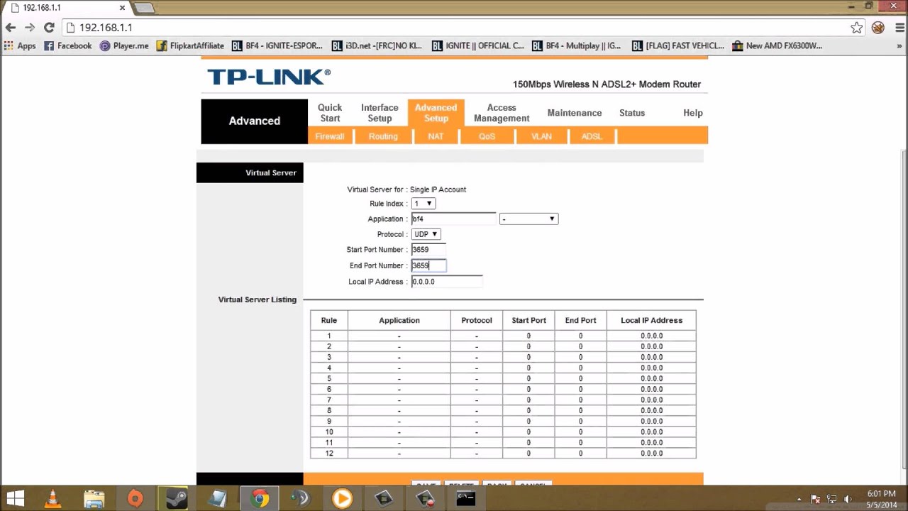 Creating a Port Forward in Your Router for Battlefield 4