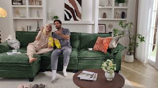 Cozy Moments with Loved One on The Green Panda Sofa #soft #home #homedecor screenshot 1