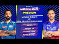 Mi vs rcb  ipl 2024  match preview and stats  fantasy 11  crictracker