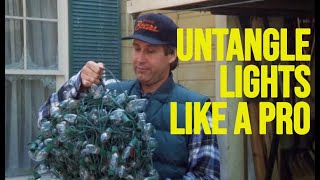 Easiest way to Untangle Christmas lights and avoid a holiday mess