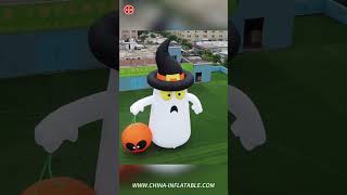 ID2-005 Giant Halloween Inflatable Ghost Pumpkin Halloween Inflatable Outdoor Holiday Yard Decor