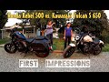 Honda Rebel 500 vs Kawasaki Vulcan S 650 Comparison, Review and Specifications