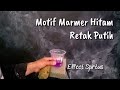 Motif Marmer Hitam dan Retakan Putih !! Effect Spirtus