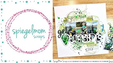 Shimmerz Mixed Media and @spiegelmom_scraps4813 Sequins for a Spring Scrapbook Layout