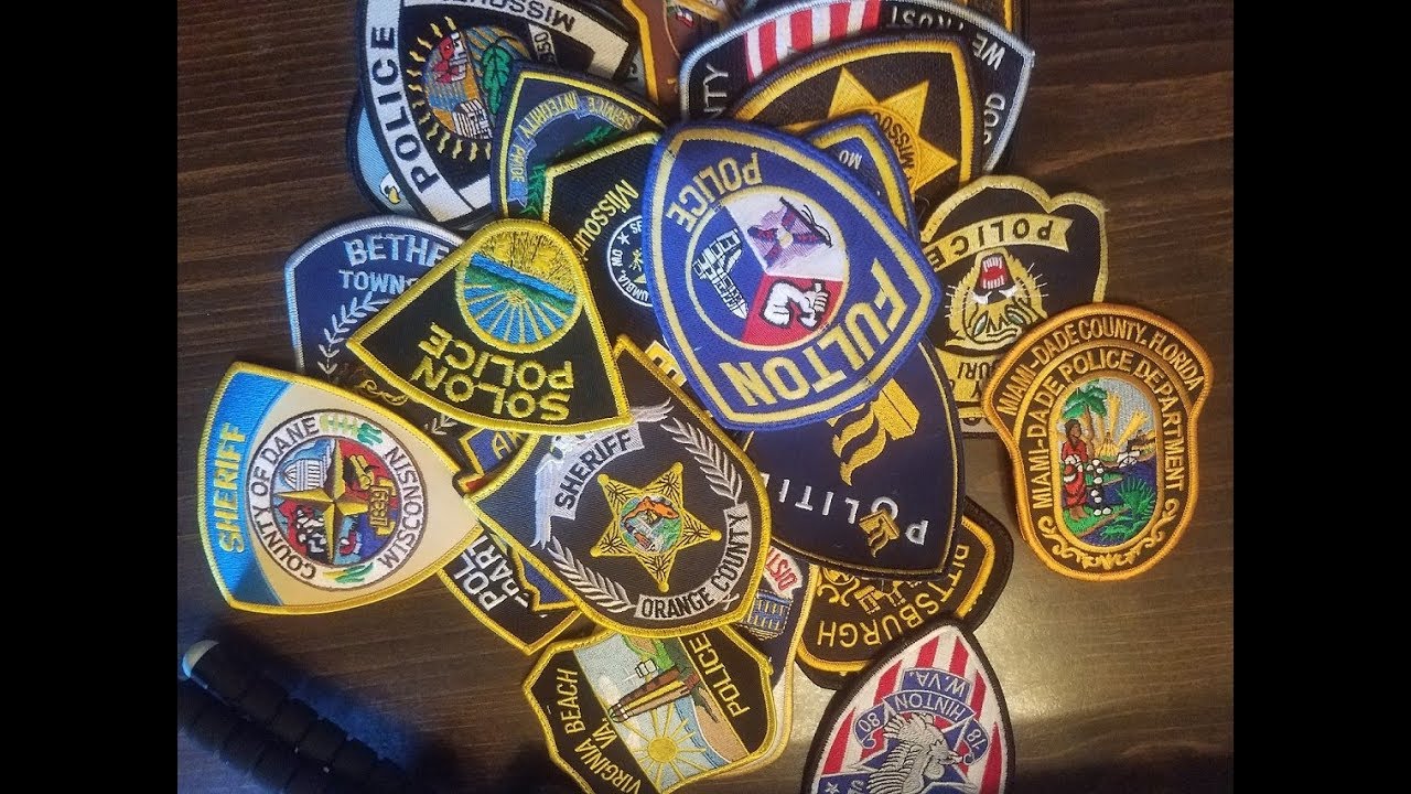 Brian's Police Patch Collection - YouTube