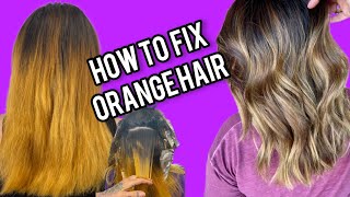 😱 Emergency Color Correction!!! How to Fix Orange Hair!