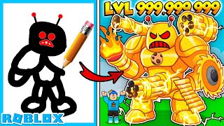 GILA!! KITA BISA GAMBAR ROBOT PAKE PENSIL AJAIB DAN JADI KENYATAAN DI ROBLOX!!