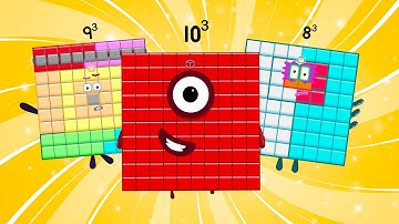MULTIPLICATION NUMBERBLOCKS THREE SAME NUMBERS | REPEATED MULTIPLICATION | LEARN TO COUNT